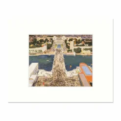 Reproduction sous Marie-Louise André Devambez - L'exposition industrielle de 1937, vue du second étage de la Tour Eiffel, 1937