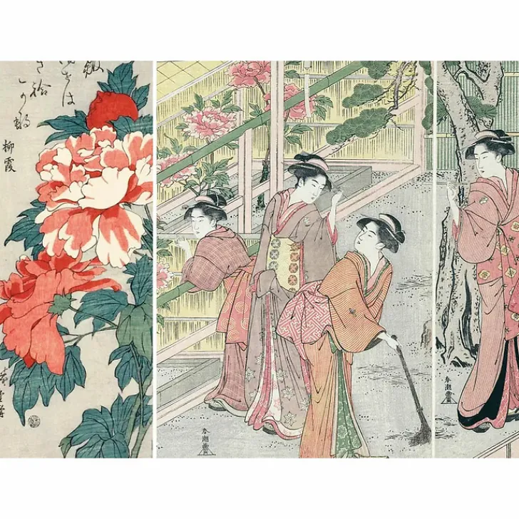 Sale Roses, pivoines et iris par les grands maîtres de l'estampe japonaise Livres D'Art