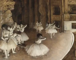 Répétition de ballet sur la scène (affiches d'art)