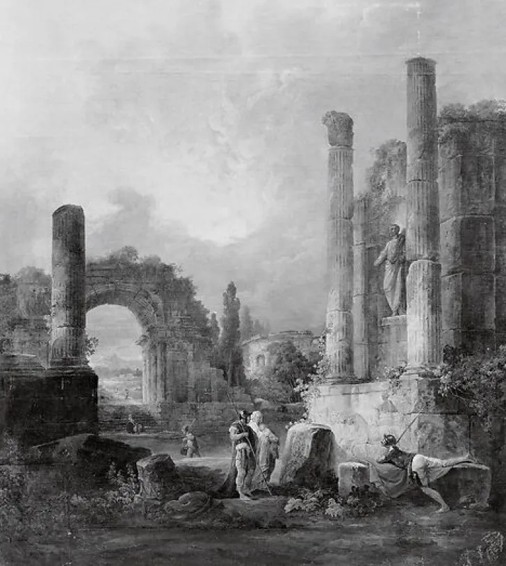 Ruines d'un temple (toiles sur châssis) Toiles Sur Châssis