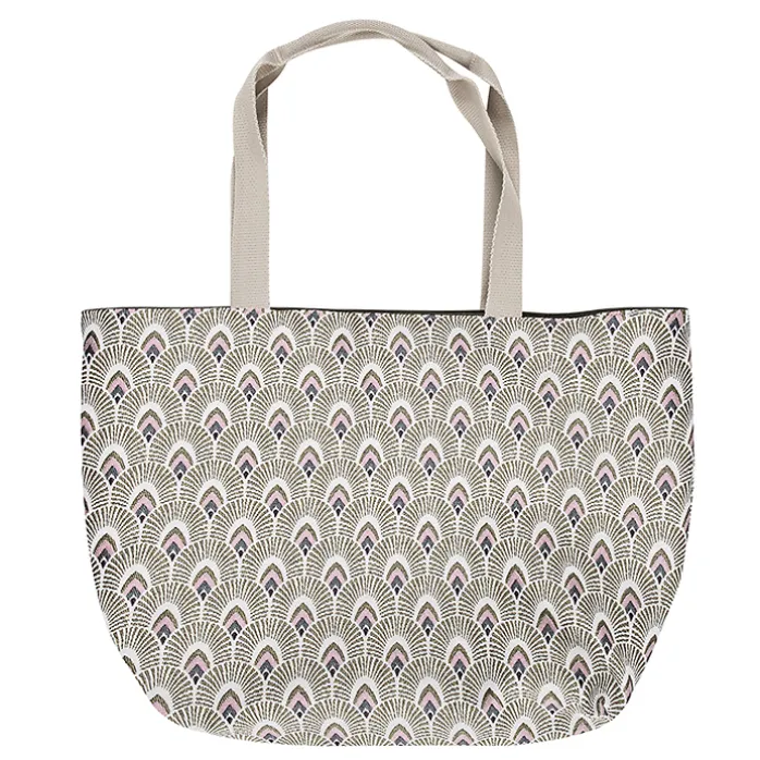 Sac cabas Art Nouveau Paon rose - 35 x 40 cm