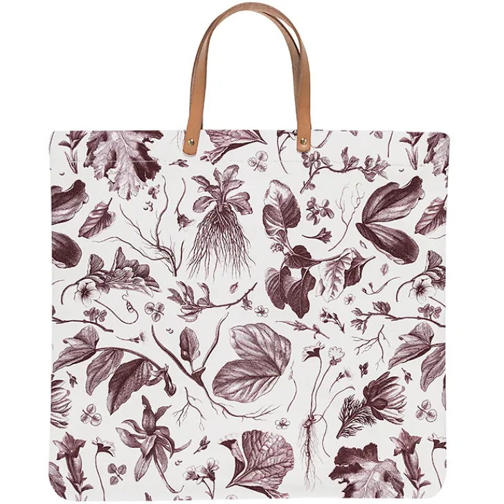New Sac cabas rouge Herbier du roi - Maison Baluchon Sacs, Tote Bags