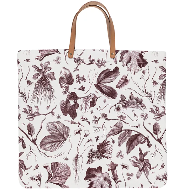 New Sac cabas rouge Herbier du roi - Maison Baluchon Sacs, Tote Bags