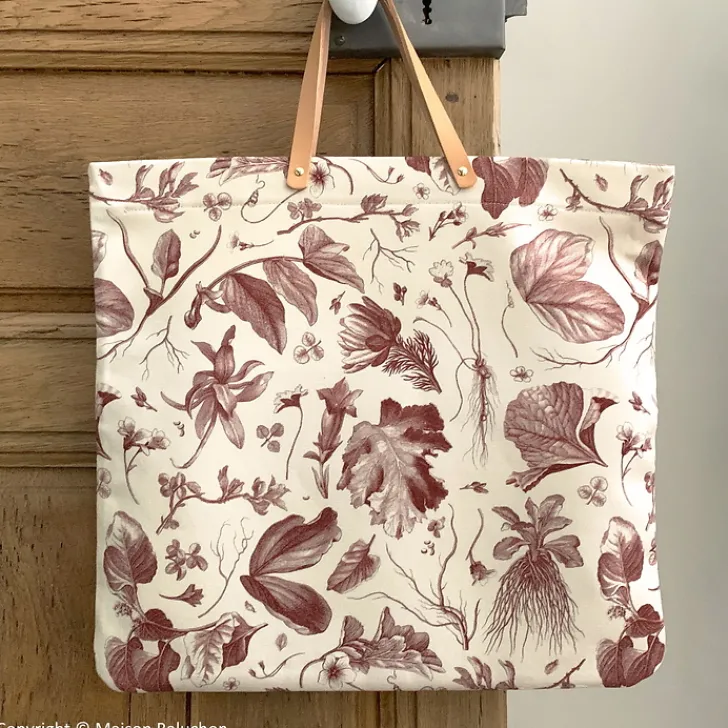 New Sac cabas rouge Herbier du roi - Maison Baluchon Sacs, Tote Bags