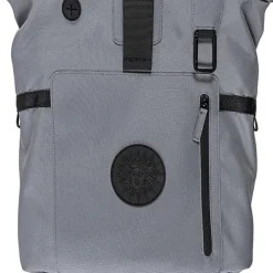 Sac à dos gris Emblèmes
