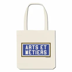 New Sac Imprimé Arts et Métiers - Écru Sacs, Tote Bags