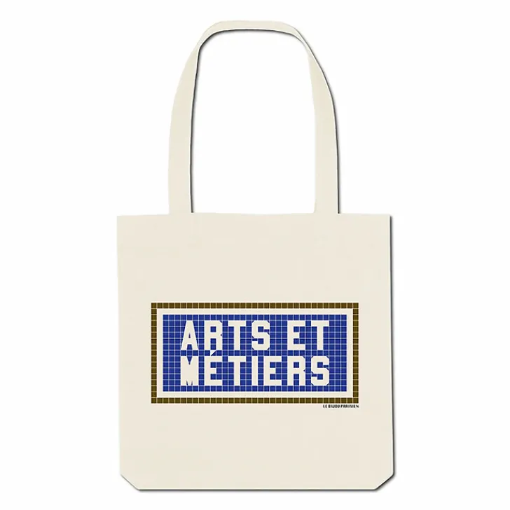 New Sac Imprimé Arts et Métiers - Écru Sacs, Tote Bags