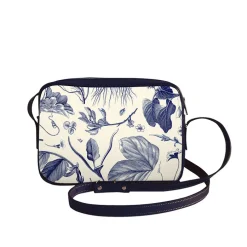 Sac à main bleu Herbier du roi - Maison Baluchon