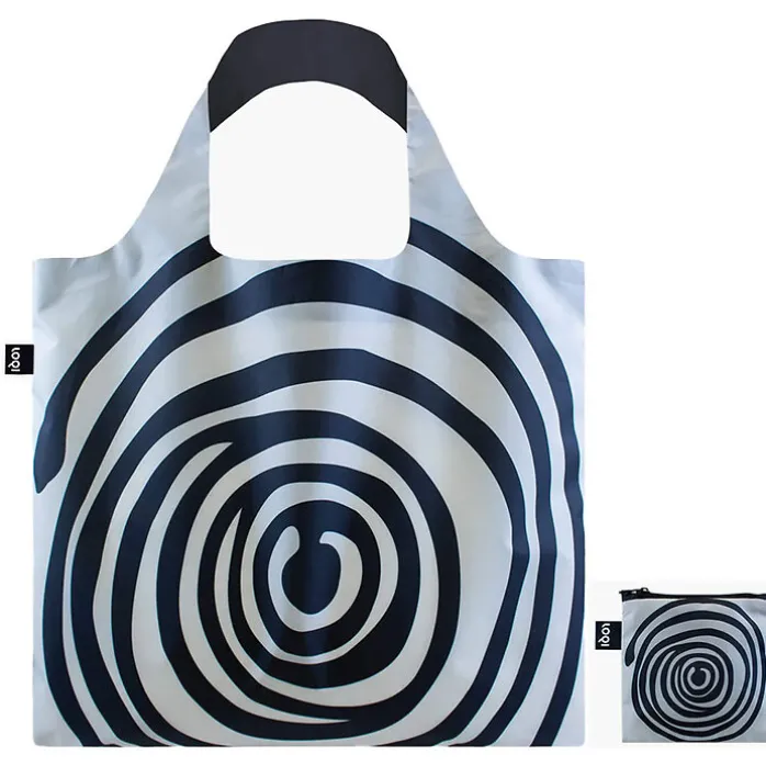 Sac recyclé noir Spirale par Louise Bourgeois 50x42cm