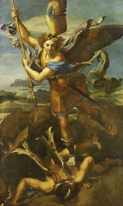 Saint Michel terrassant le démon dit Le Grand Saint Michel (toiles sur châssis)