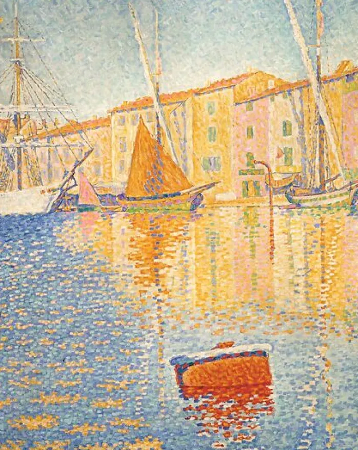 Saint-Tropez. La bouée rouge (affiches d'art)