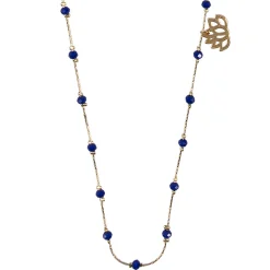 Online Sautoir Nymphéas Bleu roi - Les Cleias Colliers Et Pendentifs
