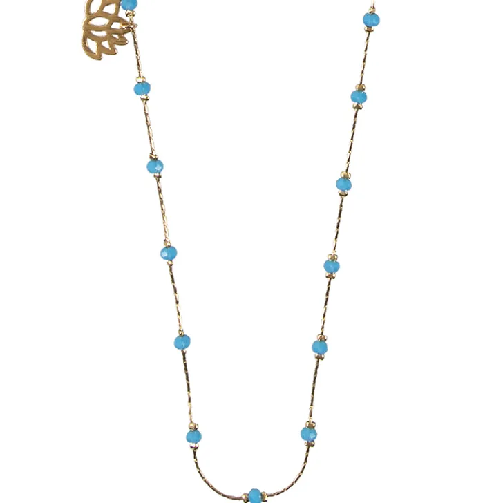 Sale Sautoir Nymphéas Turquoise - Les Cleias Colliers Et Pendentifs