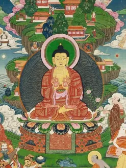 Clearance Scène de la vie de Buddha : le grand miracle de Svaravati (panneaux acryliques) Panneaux Acryliques|Toiles Sur Châssis