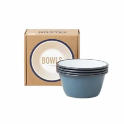 Set de 4 Bols émaillés bleu - Falcon enamelware
