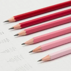 Clearance Set de 6 crayons à papier Dégradé rose Écriture
