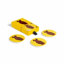 Set 4 Dessous de verre en céramique Hibook - Gangzaï