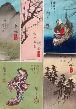 Série des images mêlées de la circulation le long du Tôkaido (panneaux aluminium)