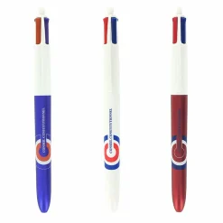 Hot Stylo 4 couleurs Blanc effet glacé - Conseil constitutionnel Écriture