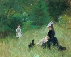 Sur l'herbe [Sur la pelouse ou Dans un parc] (détail) (toiles sur châssis)