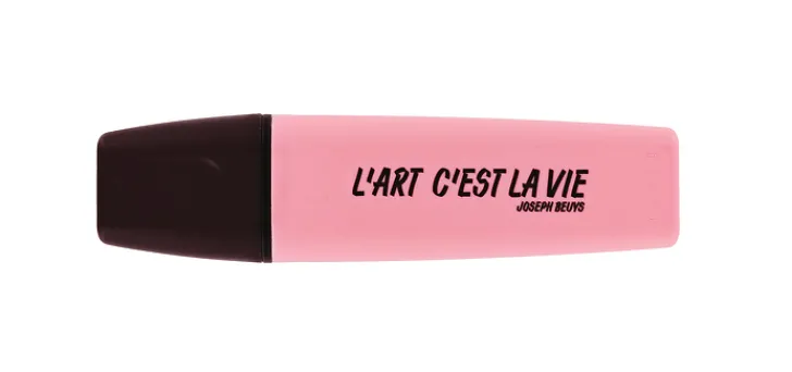 New Surligneur L'art c'est la vie - Rose Écriture