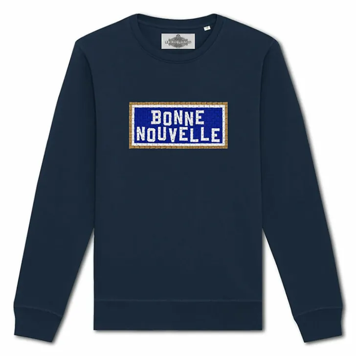 Discount Sweat brodé Bonne Nouvelle - Marine T-Shirts Et Sweats