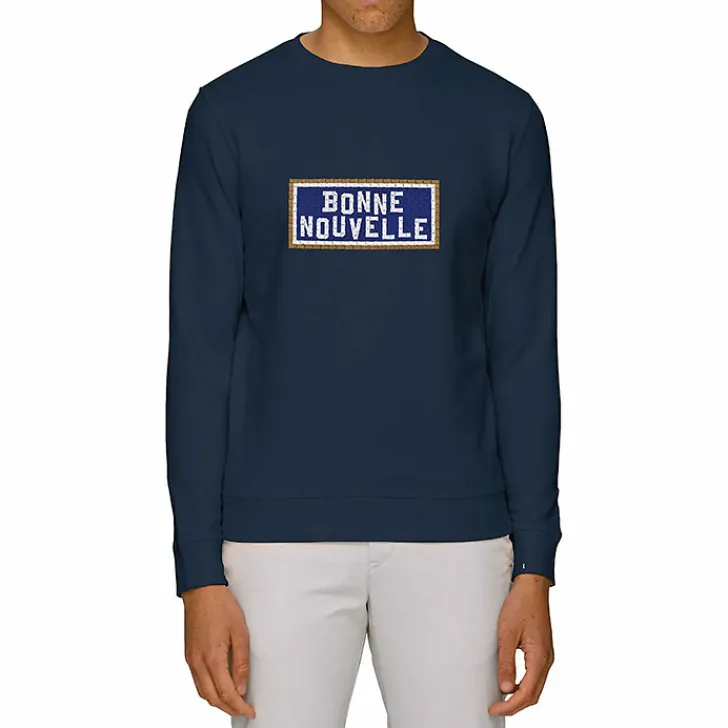 Discount Sweat brodé Bonne Nouvelle - Marine T-Shirts Et Sweats