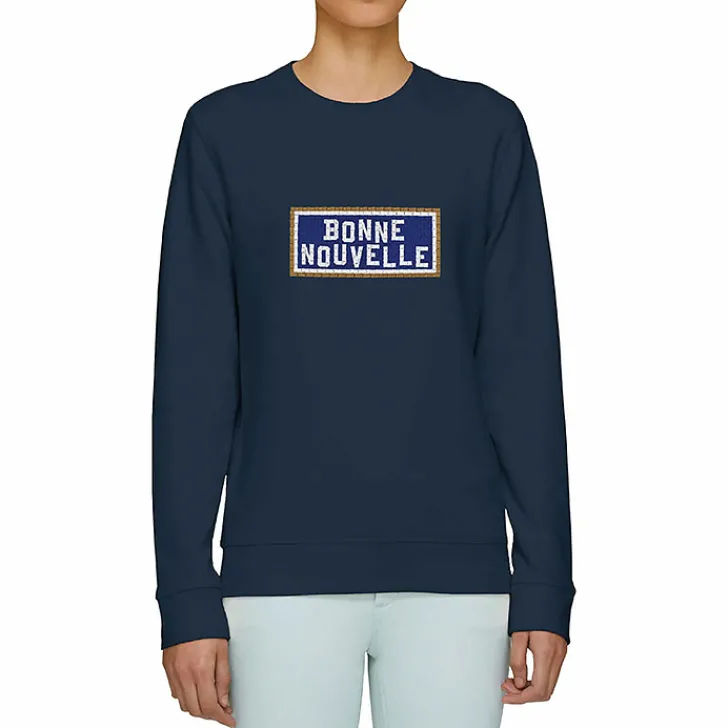 Discount Sweat brodé Bonne Nouvelle - Marine T-Shirts Et Sweats