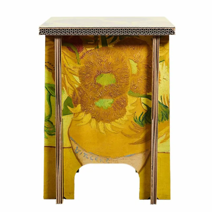 Sale Tabouret pliable en carton Vincent van Gogh - Tournesols - Unfold x Van Gogh Museum Amsterdam® Art De La Maison