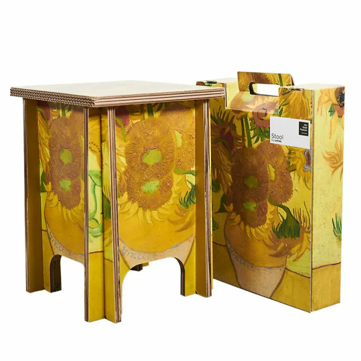 Sale Tabouret pliable en carton Vincent van Gogh - Tournesols - Unfold x Van Gogh Museum Amsterdam® Art De La Maison