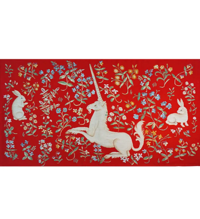 Tapisserie Licorne - Rouge