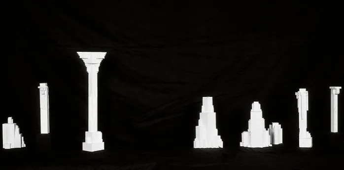 Thèmes pour des monuments architecturaux dans des parcs et sur des places (panneaux acryliques)