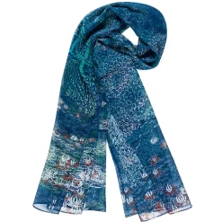 Online Étole Claude Monet - Harmonie Bleue 60x180 cm Foulards, Étoles, Châles