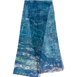 Online Étole Claude Monet - Harmonie Bleue 60x180 cm Foulards, Étoles, Châles