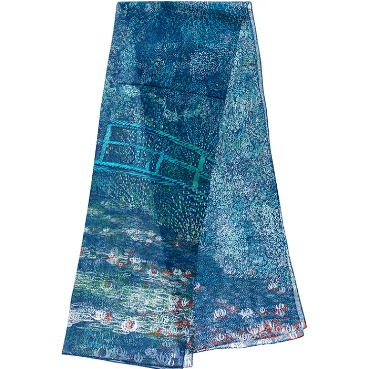 Online Étole Claude Monet - Harmonie Bleue 60x180 cm Foulards, Étoles, Châles