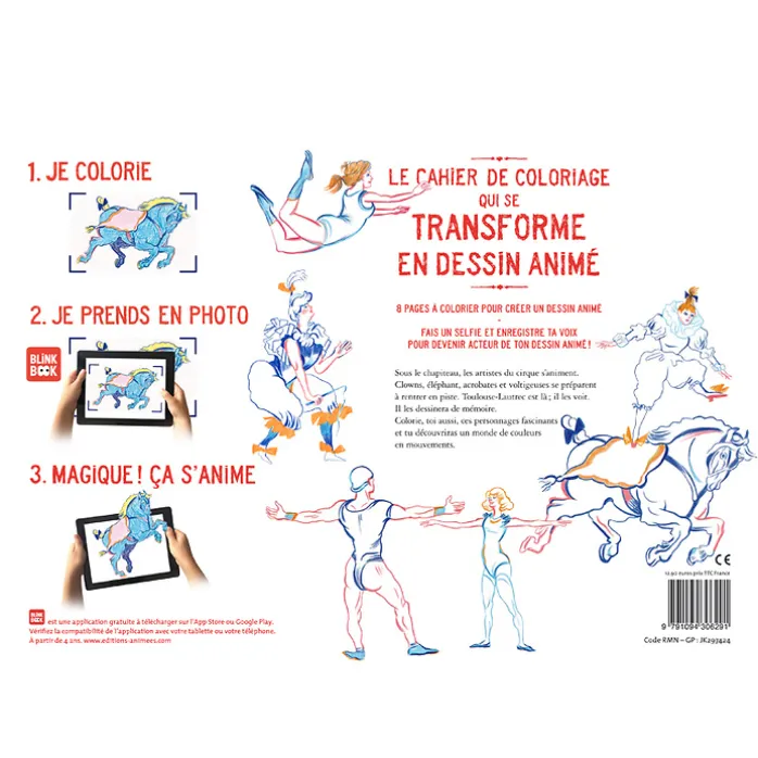 Toulouse-Lautrec Le cirque - Cahier de dessin animé