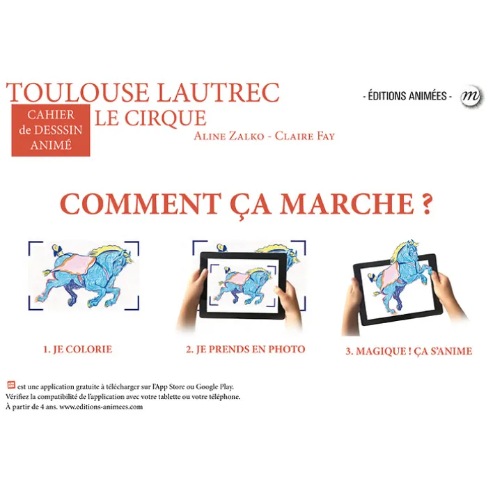 Toulouse-Lautrec Le cirque - Cahier de dessin animé
