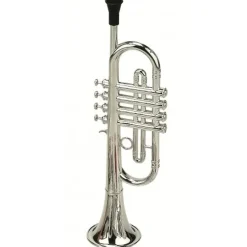 Trompette à 4 pistons métallisée - Instrument de musique pour enfant