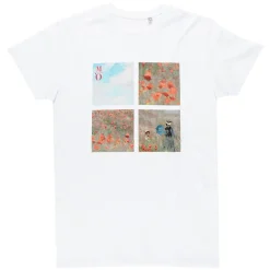 T-shirt Mixte Multivues Claude Monet - Coquelicots