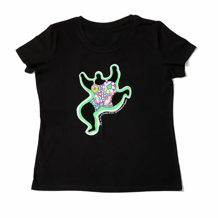 T-shirt noir Femme Niki de Saint Phalle - Leaping Nana