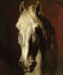 Tête de cheval blanc (panneaux aluminium)