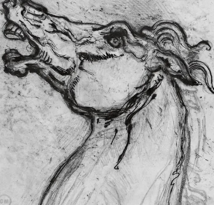Tête de cheval pour Diomède (panneaux aluminium)