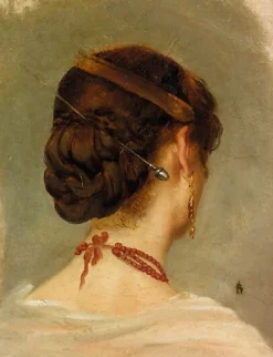 Tête de femme vue de dos (panneaux acryliques)
