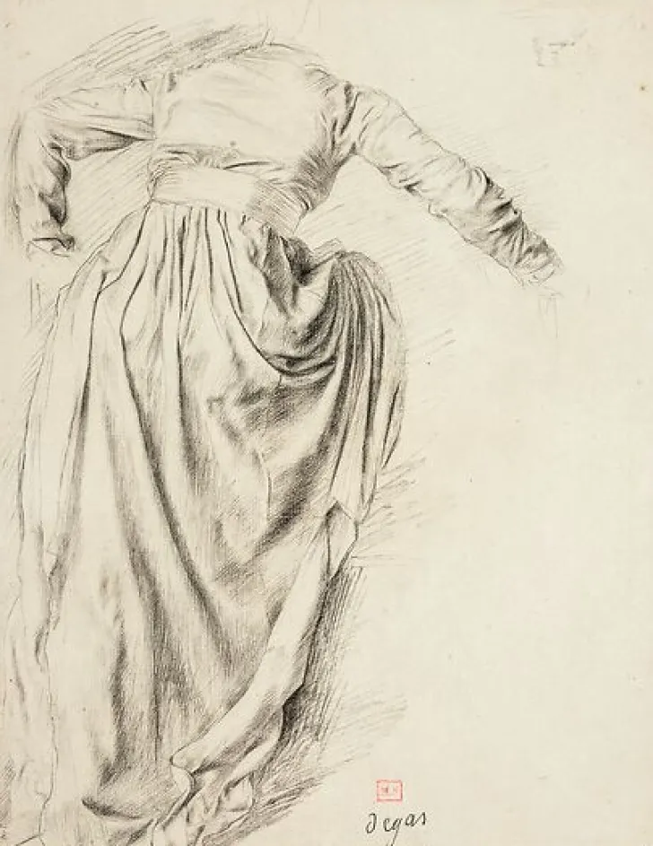 New Étude de draperie d'une femme de dos, montant dans un char, étude pour Sémiramis construisant Babylone (panneaux aluminium) Panneaux Aluminium|Panneaux Acryliques