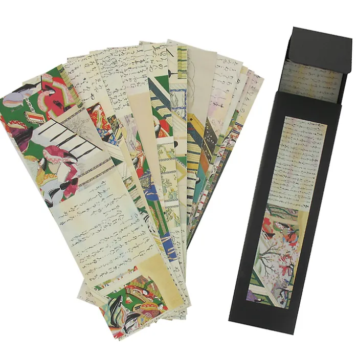 Étui de 16 marque pages "Dit du Genji" format 5 x 17 cm