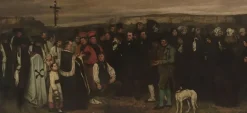 Un enterrement à Ornans (panneaux acryliques)