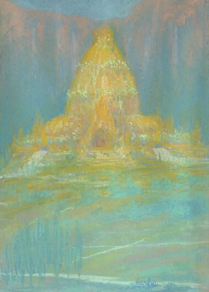 Un Temple pour les Religions futures I/II (affiches d'art encadrées)