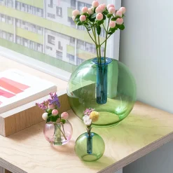 Vase Bulle Medium Vert/Bleu - Block design