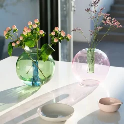 Vase Bulle Medium Vert/Bleu - Block design