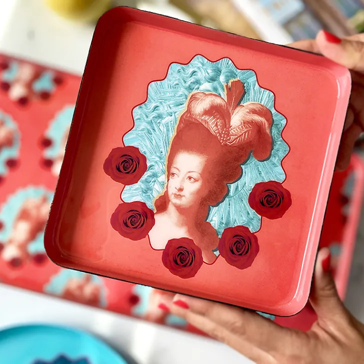 Discount Vide-poche Marie-Antoinette Pop Corail - 15 x 15 cm Design|Art De La Maison